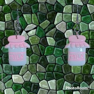 Milk bottle earrings